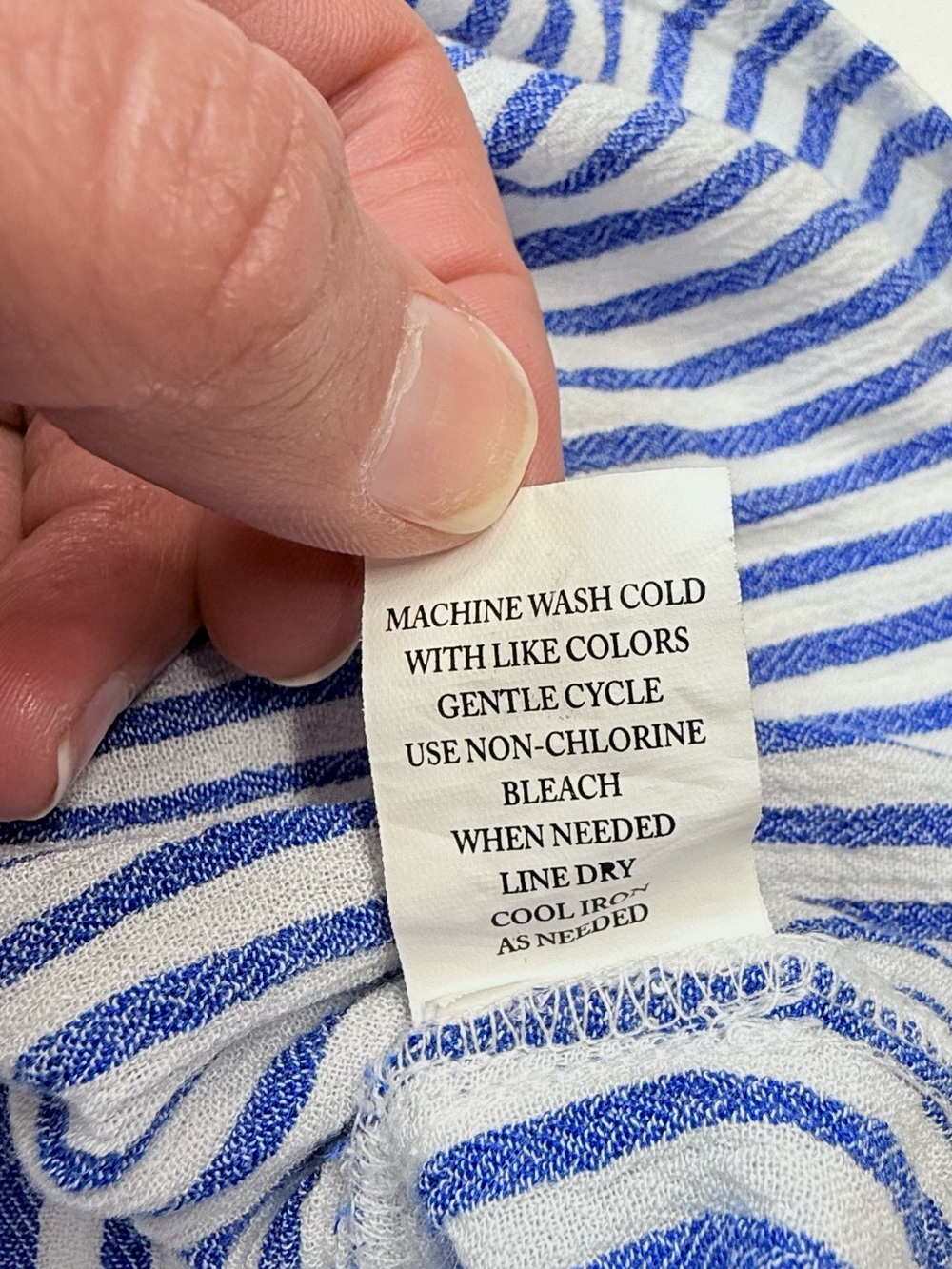 Blue Island Striped Tassel Tie Beach Swim Coverup Dress Size M - Picture 5 of 11